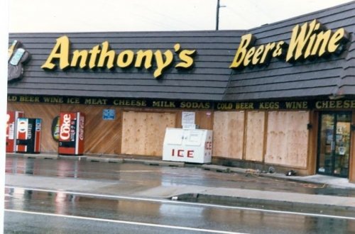 raining at Anthony's Beer, Wine, Liquor, Bar & Deli Ocean City MD